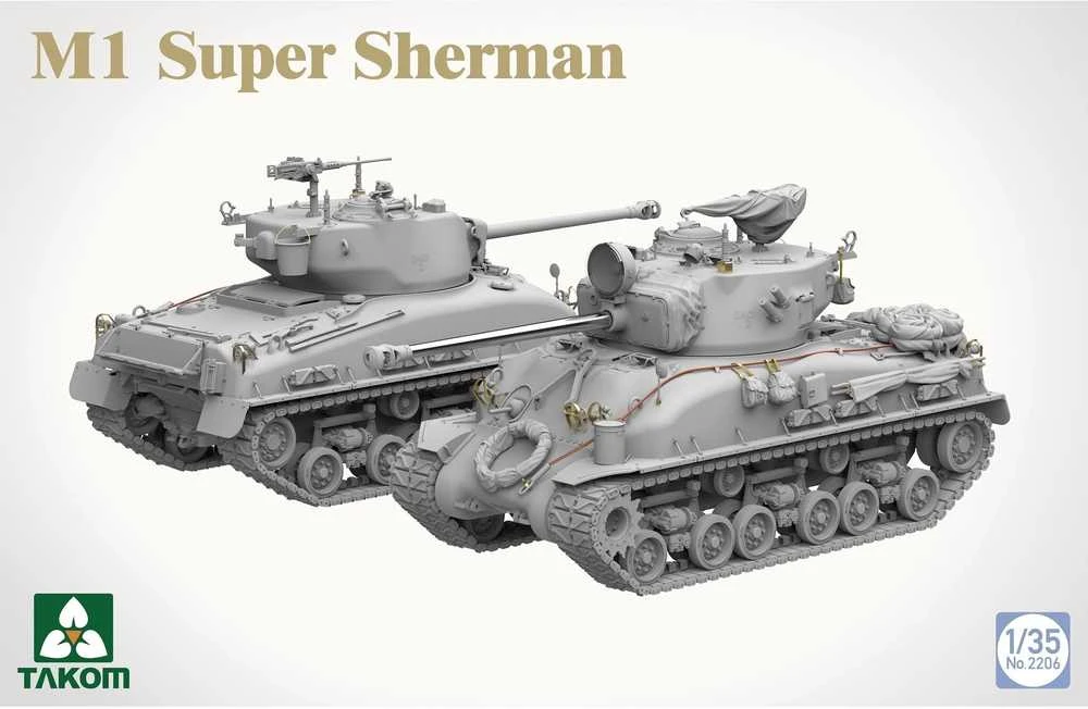 Takom M1 Super Sherman 1/35 plastikinis tanko modelis (2206)