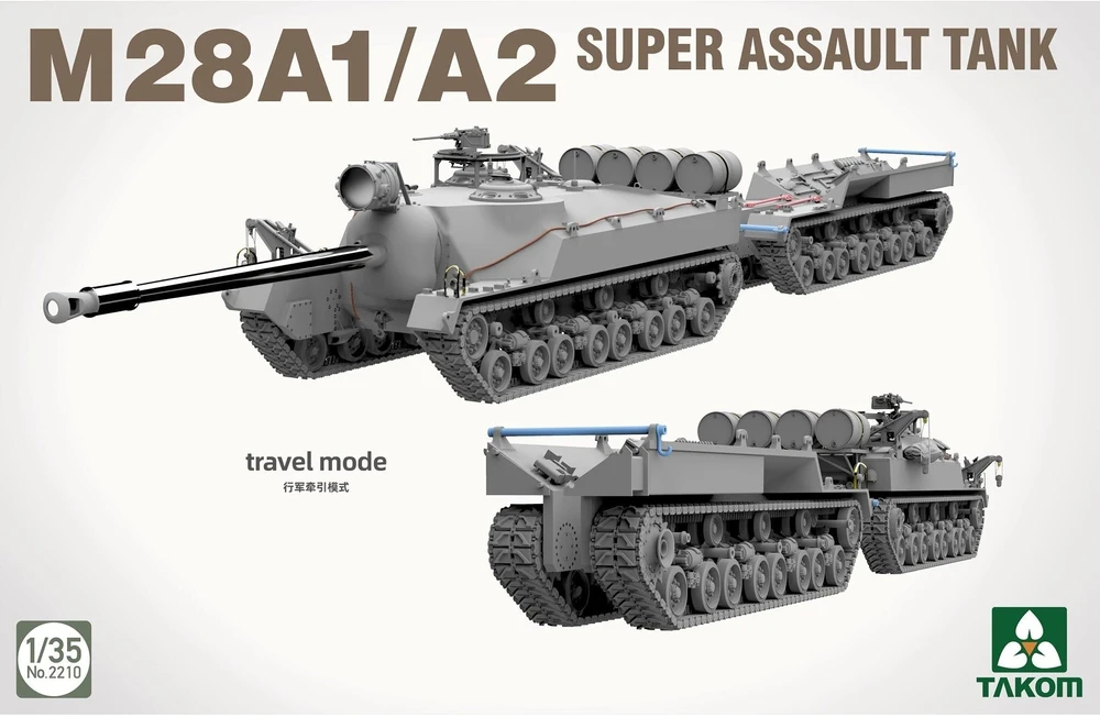 Takom M28A1/A2 Super Assault Tank 1/35 surenkamas modelis 14+