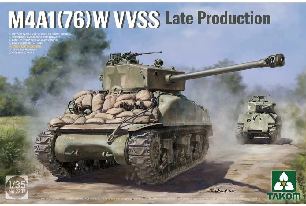 Takom M4A1(76)W VVSS vėlyvasis tankas, plastikinis rinkinys