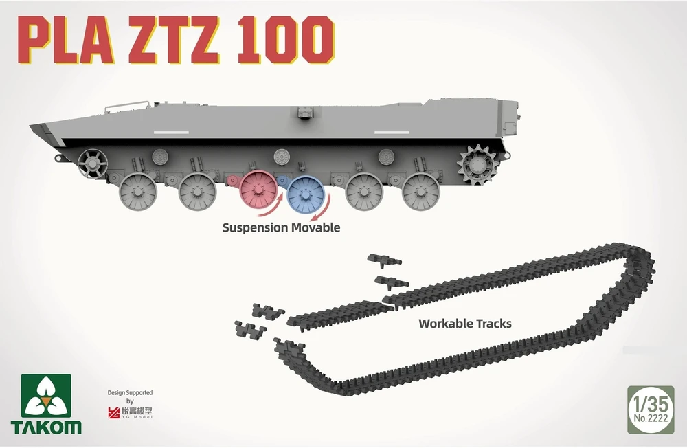 Takom PLA ZTZ-100 tanko modelis 1:35 plastikinis rinkinys
