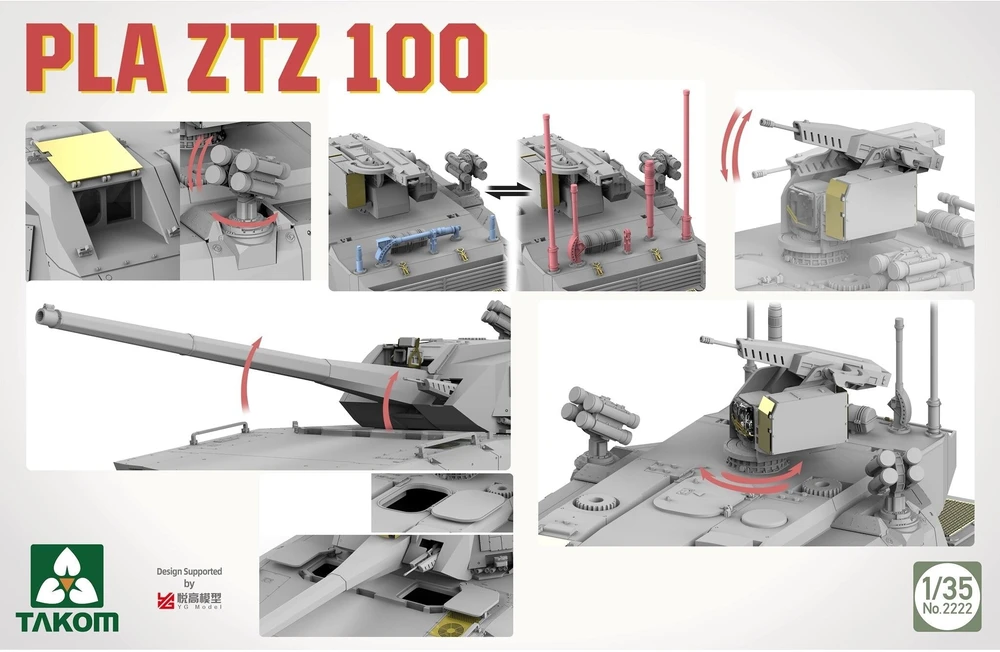 Takom PLA ZTZ-100 tanko modelis 1:35 plastikinis rinkinys