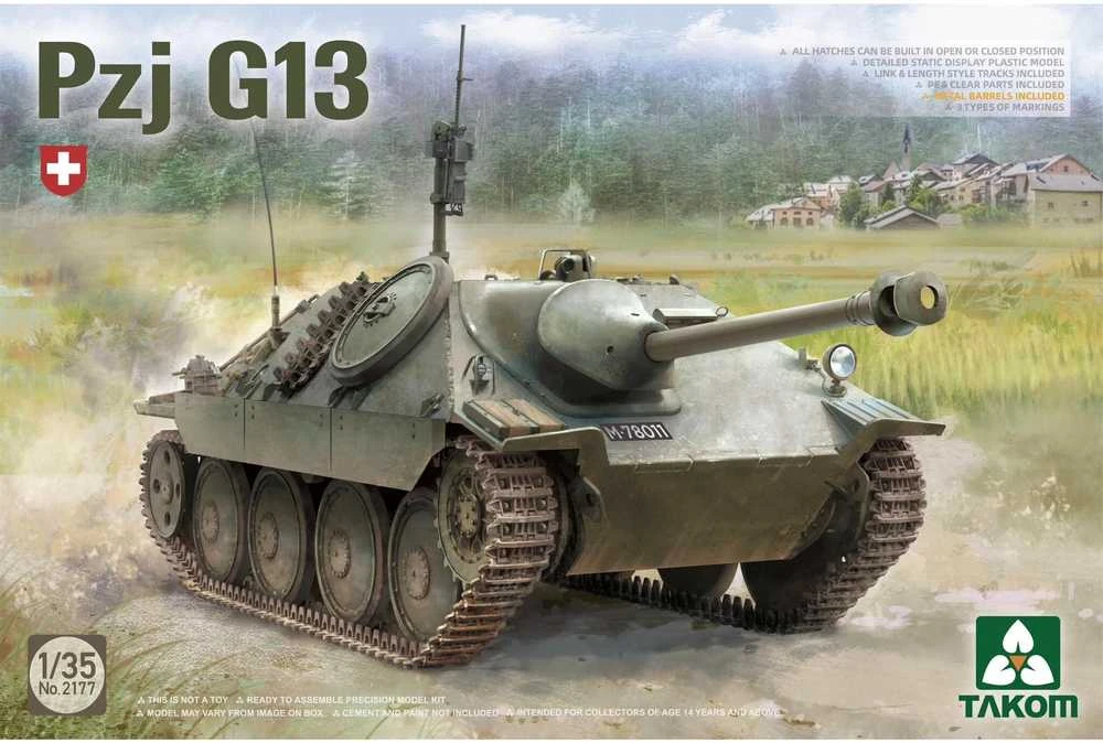 Takom Pzj G13 Jagdpanzer 38(t) Hetzer 1/35 plastikinis surinkimo rinkinys