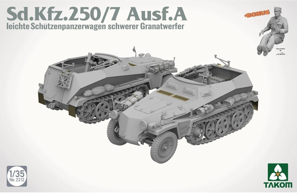 Takom Sd.Kfz. 250/7 Ausf. A plastikinis šarvuočio modelis