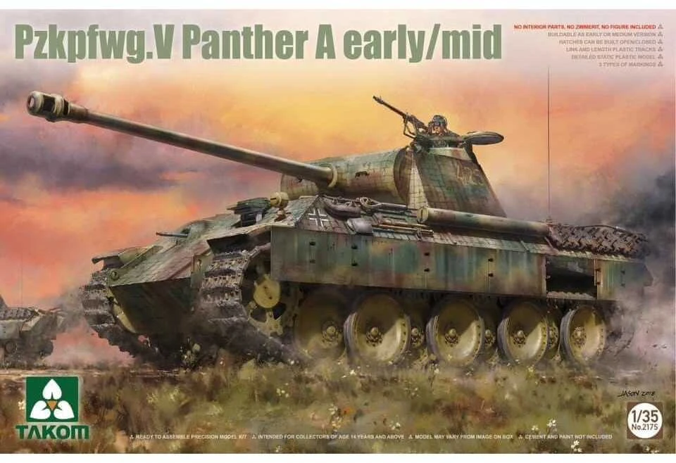 Takom Sd.Kfz.171 Panther Ausf. A 1/35 plastikinis tanko modelis