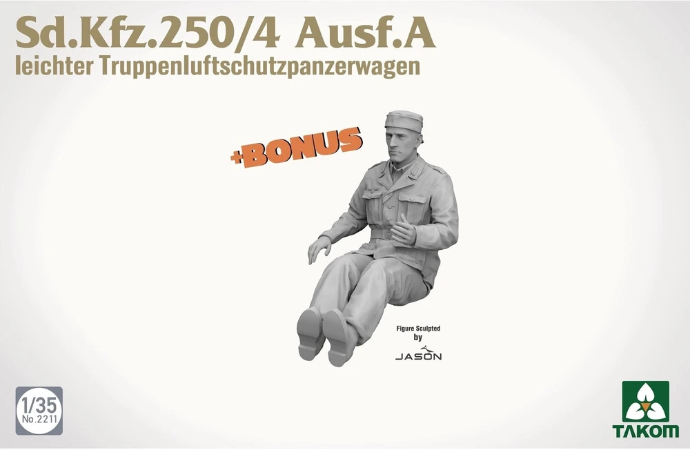 Takom Sd.Kfz.250/4 Ausf.A vokiečių šarvuočio plastikinis modelis