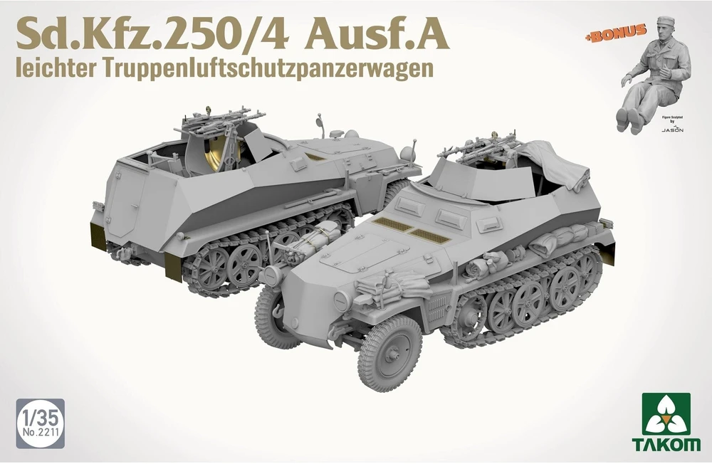 Takom Sd.Kfz.250/4 Ausf.A vokiečių šarvuočio plastikinis modelis