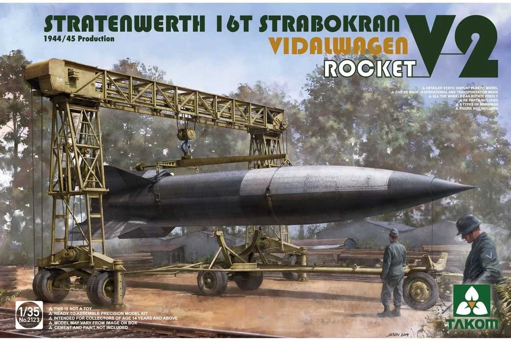 Takom Stratenwerth 16T Strabokran ir Vidalwagen su V-2 raketa 1/35