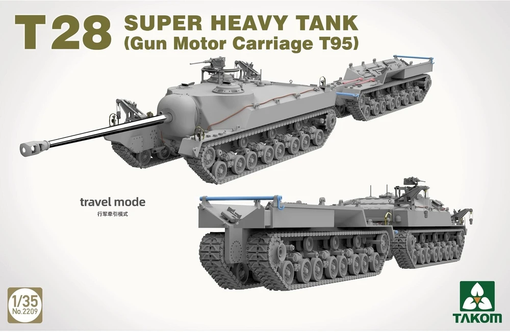 Takom T28/T95 super sunkus tankas 1:35 – detalus surenkamas modelis