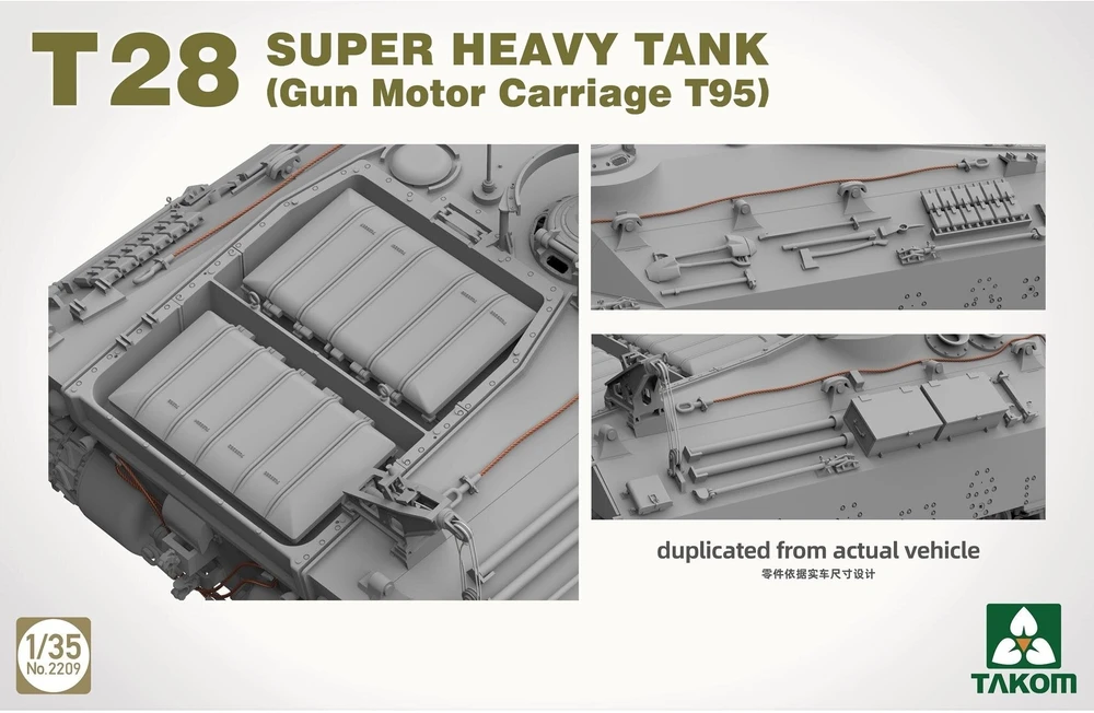 Takom T28/T95 super sunkus tankas 1:35 – detalus surenkamas modelis