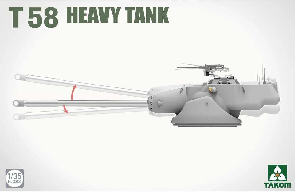 Takom T58 sunkusis tankas 1/35 plastikinis modelio rinkinys