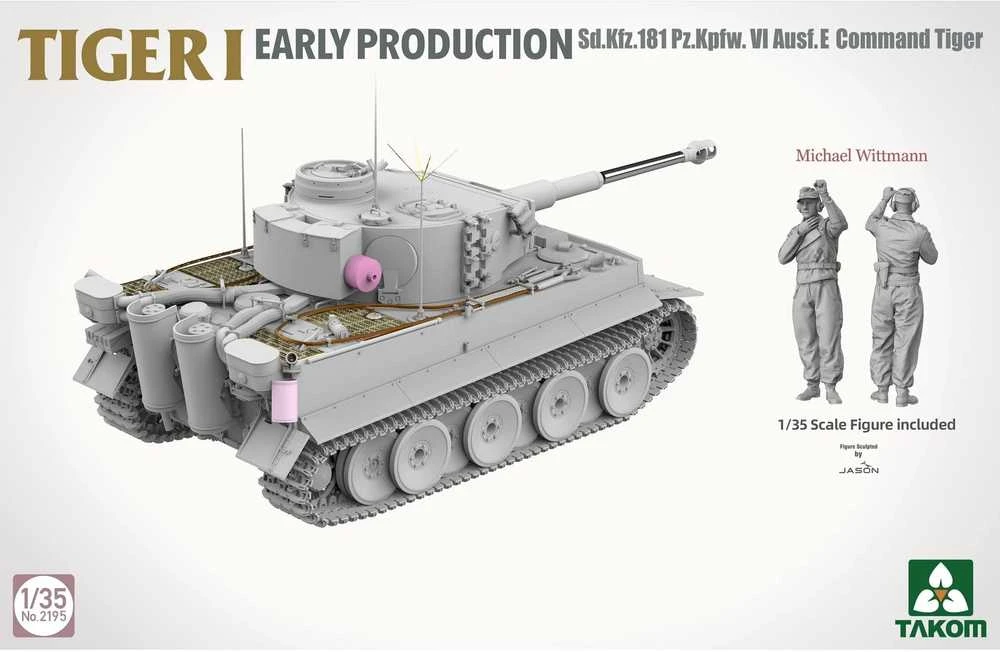 Takom Tiger I Ausf.E komandinis tankas Michael Wittmann 1/35 ankstyvas