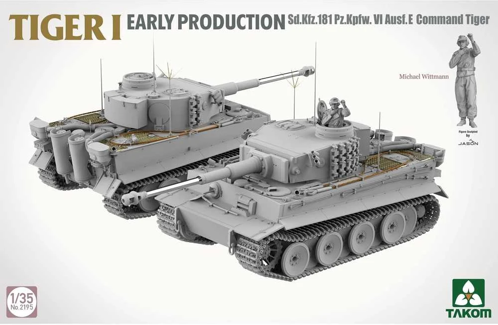 Takom Tiger I Ausf.E komandinis tankas Michael Wittmann 1/35 ankstyvas