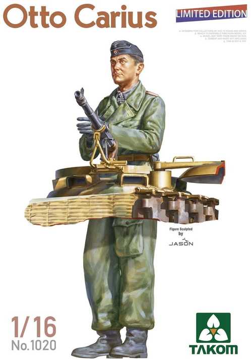Takom Tiger I, vidurinės gamybos su zimmerit, Otto Carius, 1/35