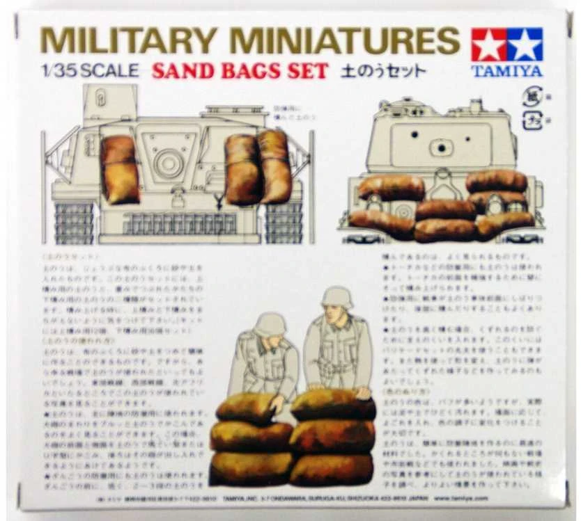 Tamiya 1/35 smėlio maišų rinkinys dioramoms (35025)