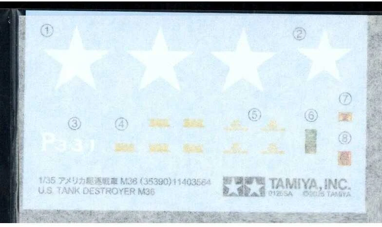 Tamiya amerikiečių tanko naikintojas M36, plastikinis 1/35