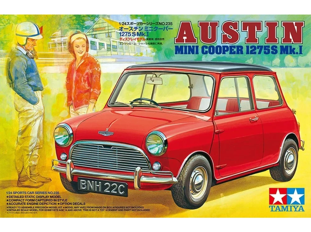 Tamiya Austin Mini Cooper 1275S Mk.I surenkamas automobilio modelis 1/24, 24235