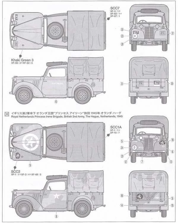 Tamiya British Light Utility Car 10HP 1/35 plastikinis modelio rinkinys (35308)