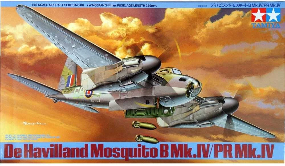 Tamiya De Havilland Mosquito B/PR Mk.IV lėktuvas 1/48