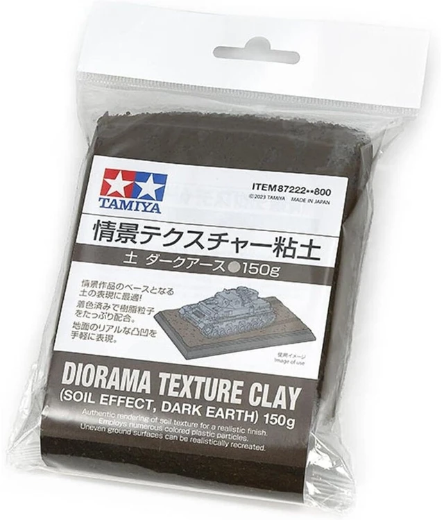Tamiya dioramų tekstūrinis molis, tamsios žemės efektas, 150 g, 87222