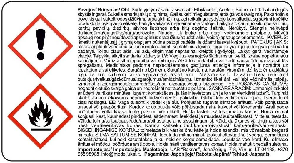 Tamiya Ypač skysti greitai džiūvantys klijai, 40ml, 87182