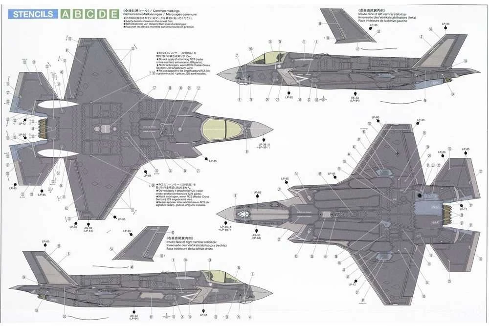 Tamiya F-35B Lightning II 1/72 naikintuvo modelio rinkinys (60793)
