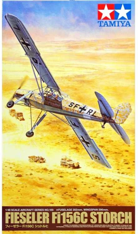 Tamiya Fieseler Fi 156C Storch 1/48 – plastikinis surinkimo rinkinys (61100)