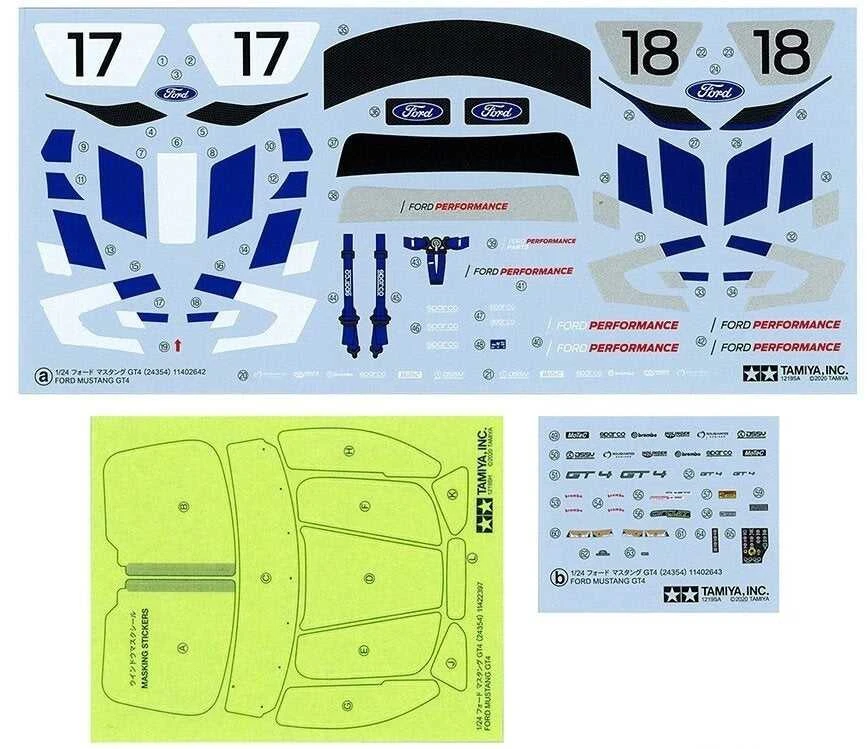 Tamiya Ford Mustang GT4 1/24 plastikinis surenkamas modelis