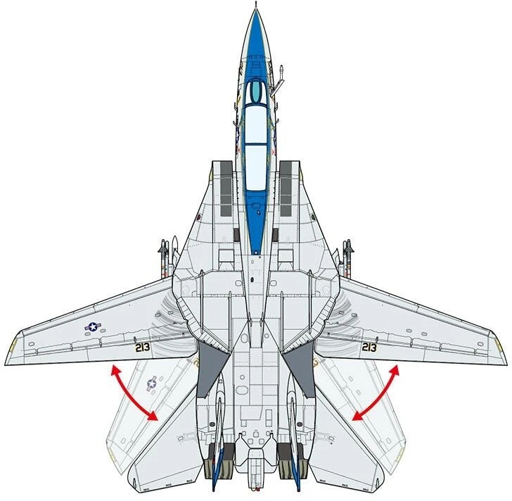 Tamiya Grumman F-14D Tomcat surenkamas naikintuvo modelis 1/72, 60795