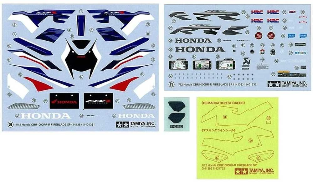 Tamiya Honda CBR1000RR-R Fireblade SP 1/12 plastikinis surinkimo rinkinys