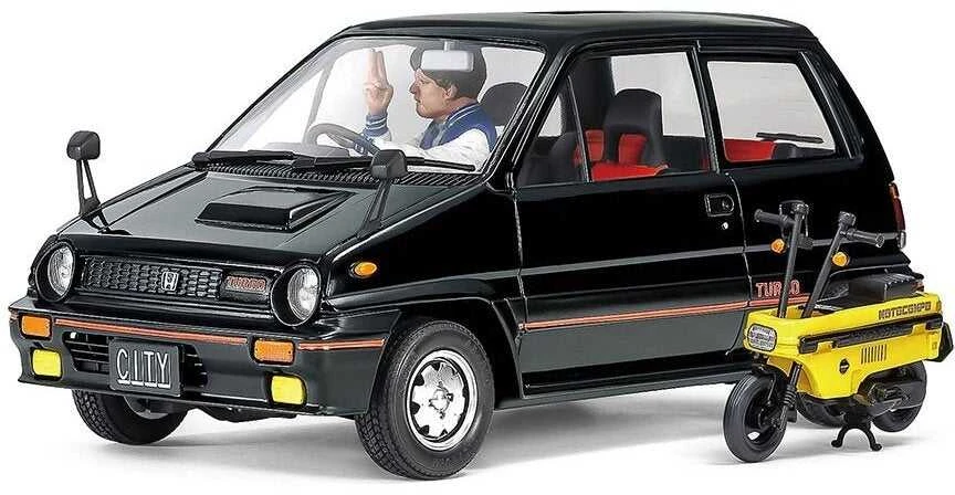 Tamiya Honda City Turbo su Motocompo 1/24 plastikinis surenkamas modelis