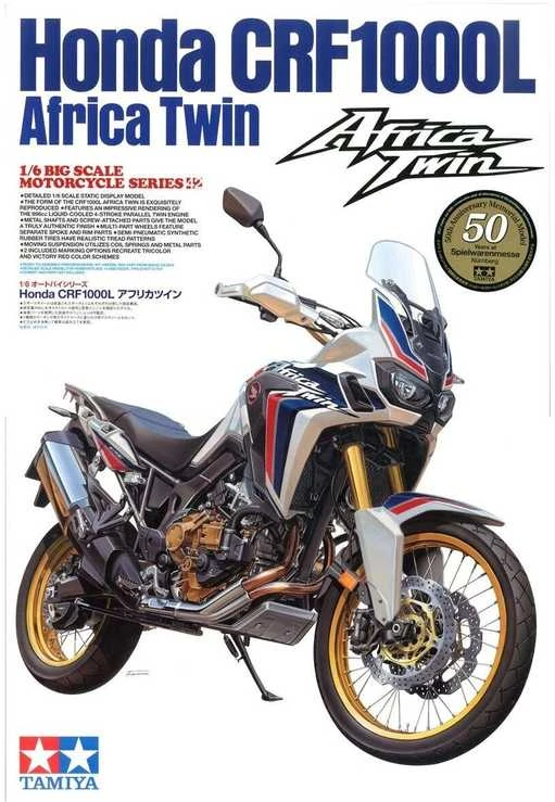 Tamiya Honda CRF1000L Africa Twin Enduro 1/6 surenkamas modelis 16042
