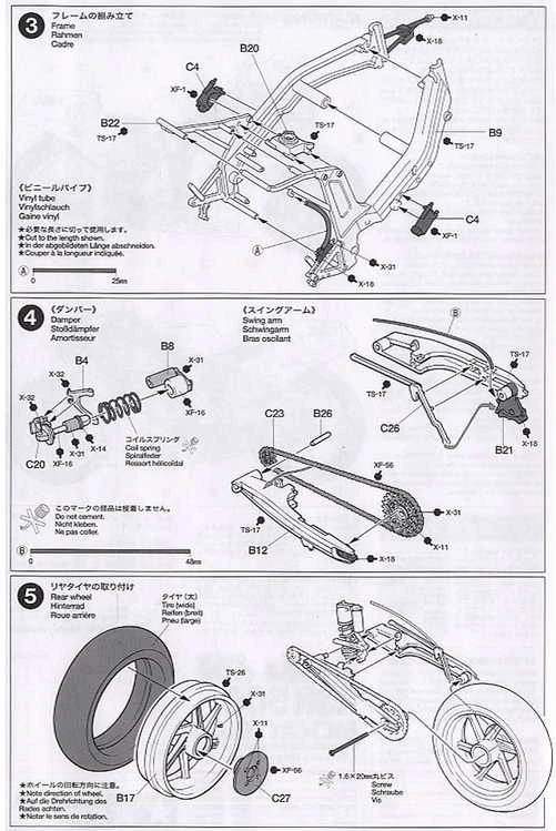 Tamiya Honda NSR500 Factory Color 1/12 plastikinis surinkimo rinkinys