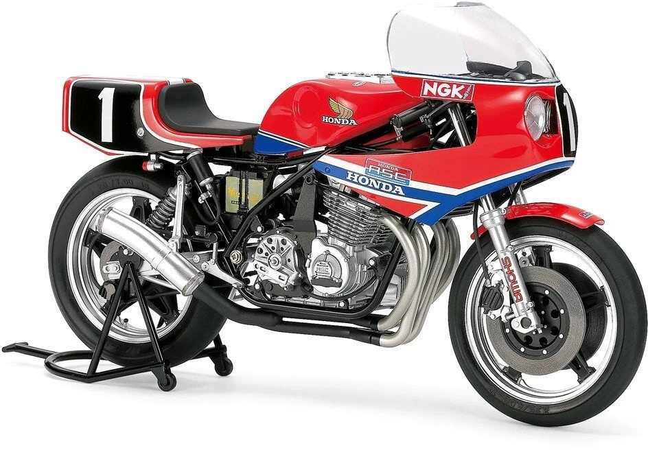 Tamiya Honda RS1000 ištvermės lenktynių motociklas 1981 1/12