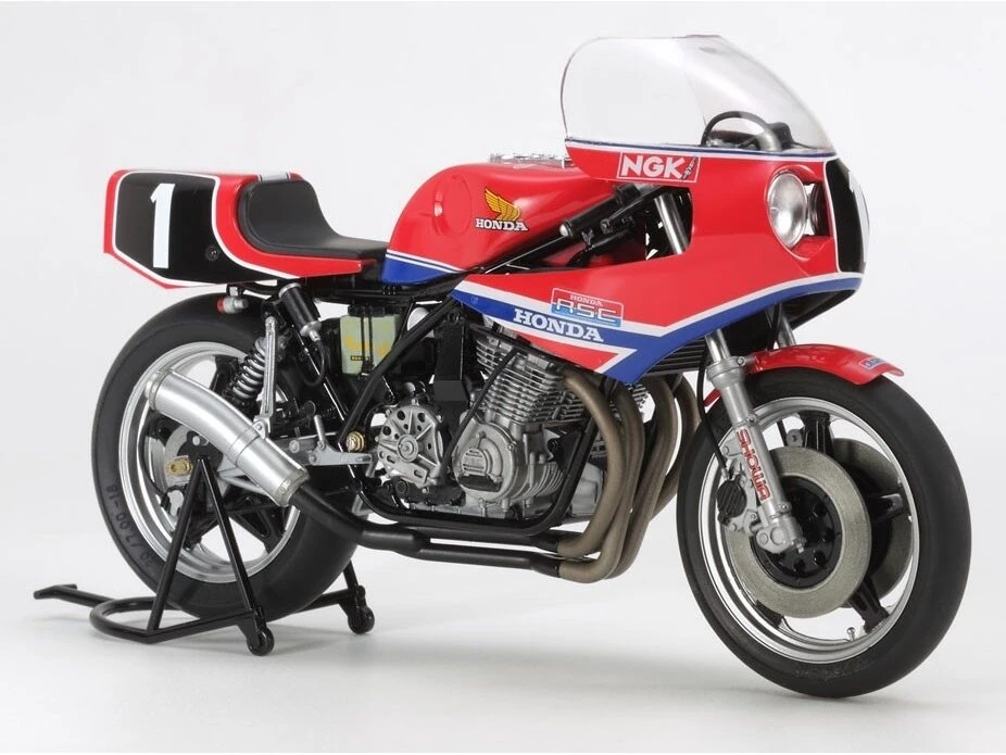 Tamiya Honda RS1000 ištvermės lenktynių motociklas 1981 1/12