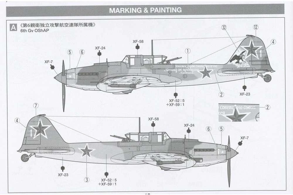 Tamiya IL-2 Šturmovikas & GAZ-67B 1/48 surenkamas rinkinys (25212)