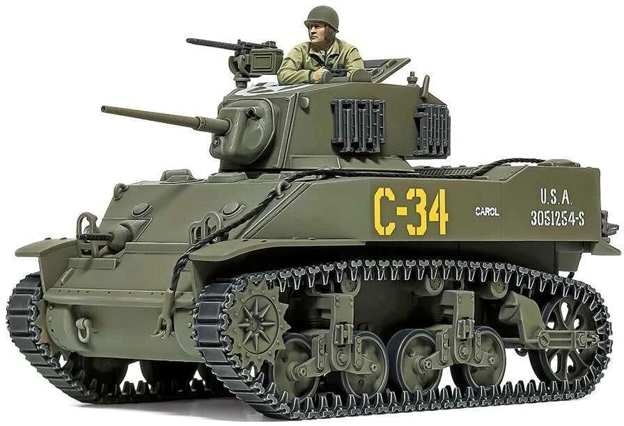 Tamiya JAV lengvasis tankas M5A1 Stuart 1/48 plastikinis modelis