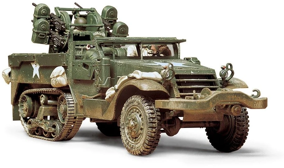 Tamiya JAV M16 Multiple Gun Motor Carriage su 3 figūrėlėmis 1/35 35081