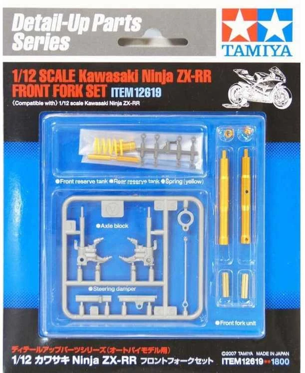 Tamiya Kawasaki Ninja ZX-RR priekinės šakės komplektas (14109, 12619)