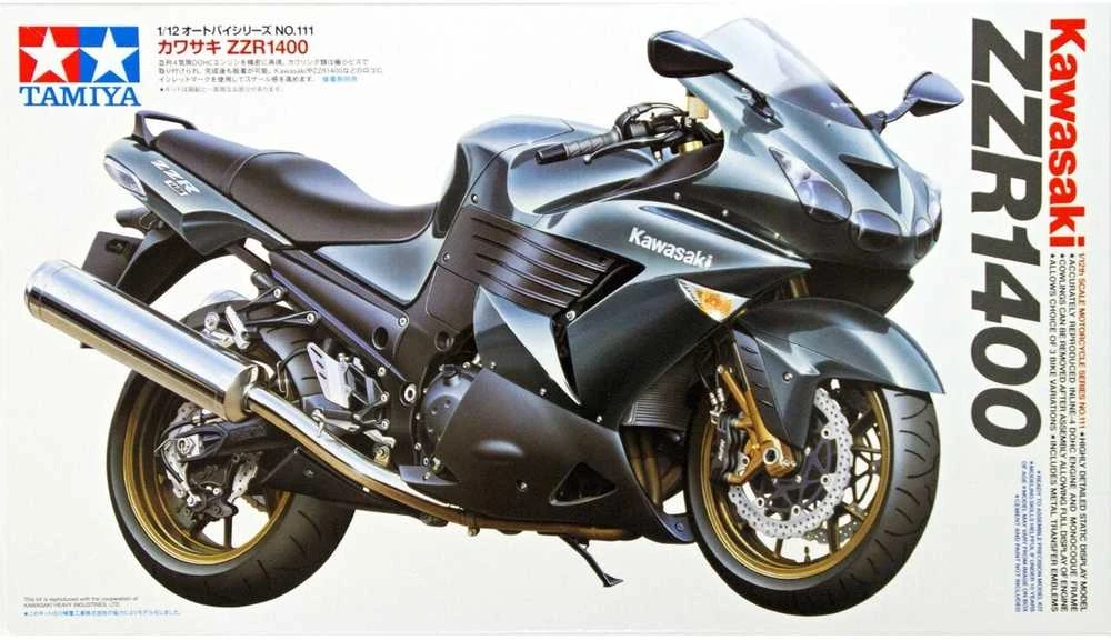 Tamiya Kawasaki ZZR1400 1/12 surenkamas plastikinis motociklo modelis