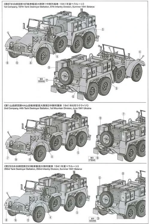 Tamiya Krupp Protze Kfz.69 su 3,7 cm PaK vilkikas, 1/35 plastikinis rinkinys