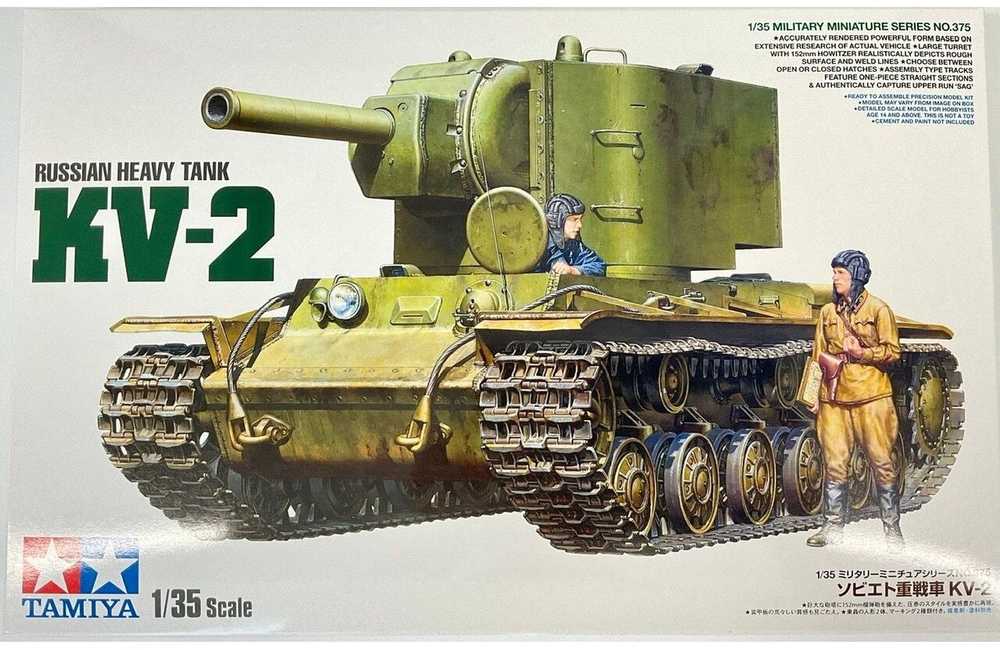 Tamiya KV-2 retro sunkusis tankas 1/35 plastikinis modelis