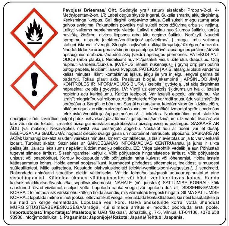 Tamiya lakinių dažų skiediklis 250 ml (87077)