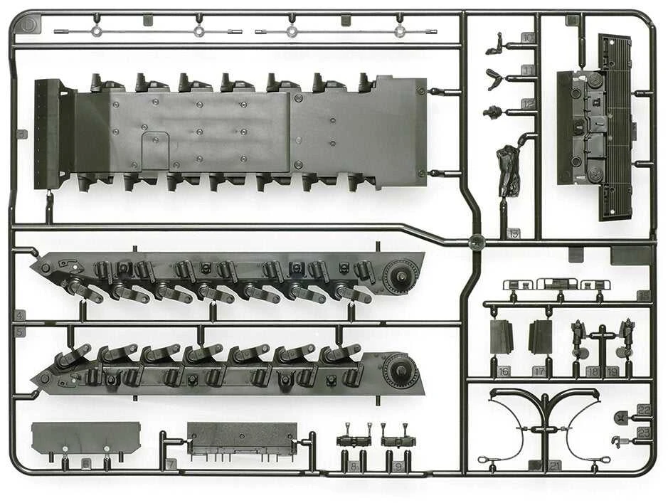 Tamiya Leopard 2 A7V vokiečių kovinis tankas 1/48 surenkamas