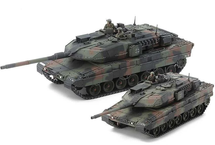 Tamiya Leopard 2 A7V vokiečių kovinis tankas 1/48 surenkamas