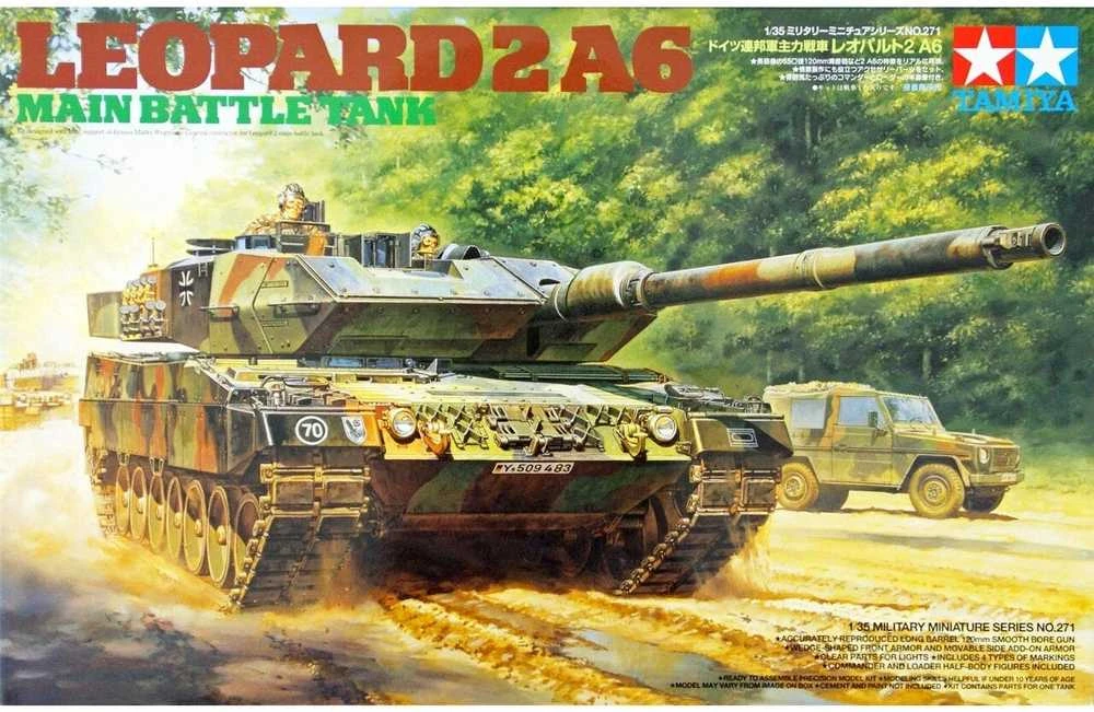 Tamiya – pagrindinis mūšio tankas „Leopard 2A6“, 1/35, 35271