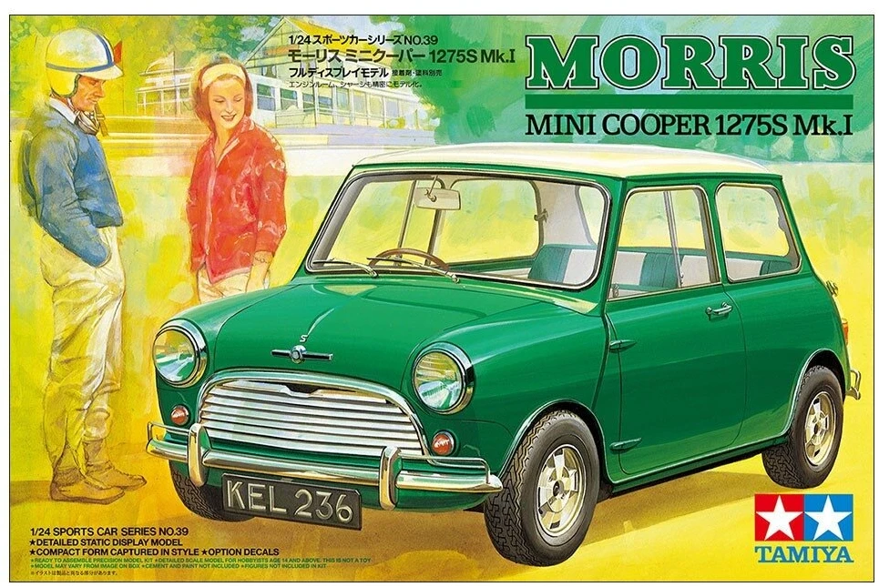 Tamiya Morris Mini Cooper 1275S Mk.I automobilio modelis 1/24, 24039