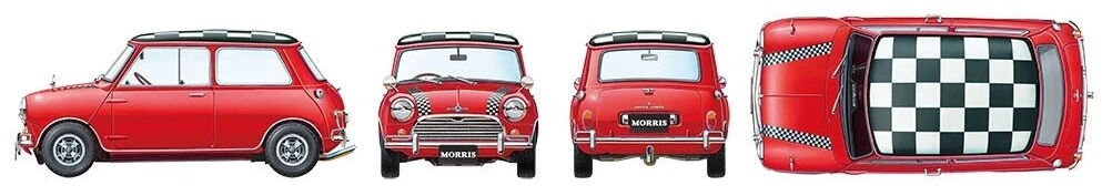 Tamiya Morris Mini Cooper 1275S Mk.I automobilio modelis 1/24, 24039