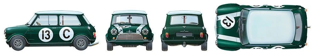 Tamiya Morris Mini Cooper Racing lenktyninio automobilio modelis 1/24, 24130