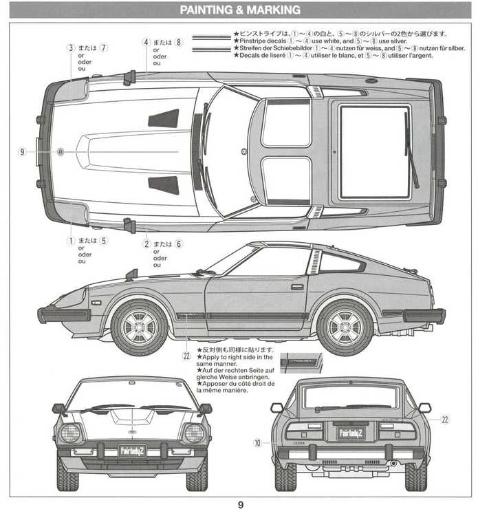 Tamiya Nissan Fairlady 280Z su T-Bar stogu, 1/24 plastikinis modelis