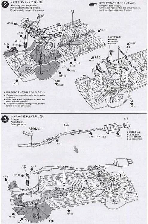 Tamiya Nissan Skyline GT‑R V‑Spec R34 1/24 surenkamas plastikinis rinkinys